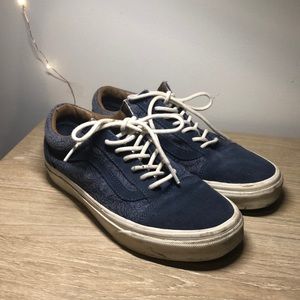 blue patterned vans
